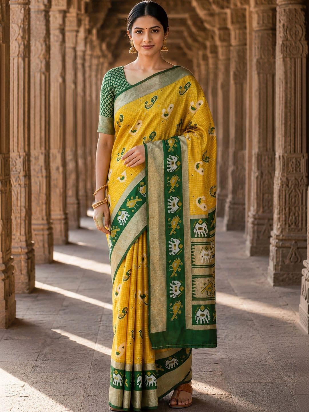 Dhaaga Ghar Woven Design Silk Blend Designer Banarasi Saree - view 1