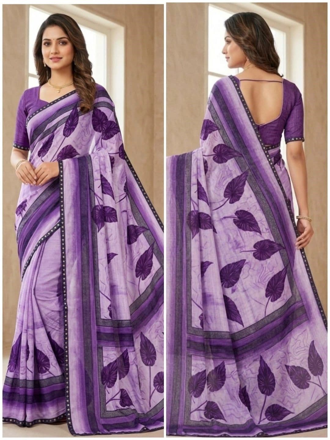 Style And Shine Floral Silk Blend Saree thumbnail 2