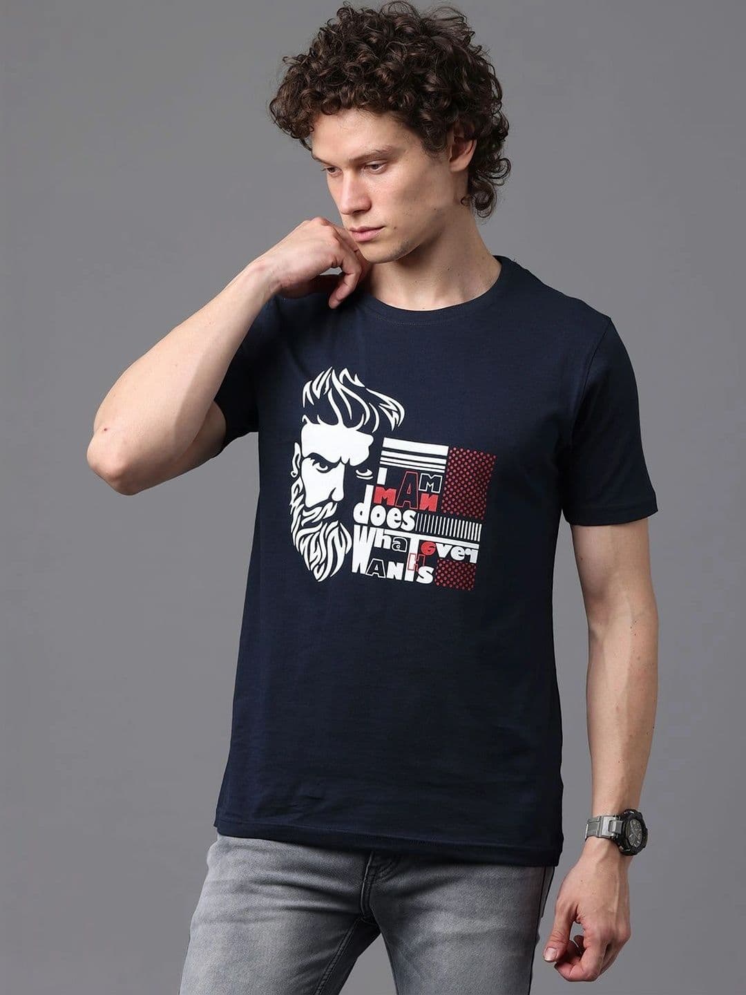 WEARHOUSE Men Printed Slim Fit T-shirt thumbnail 6