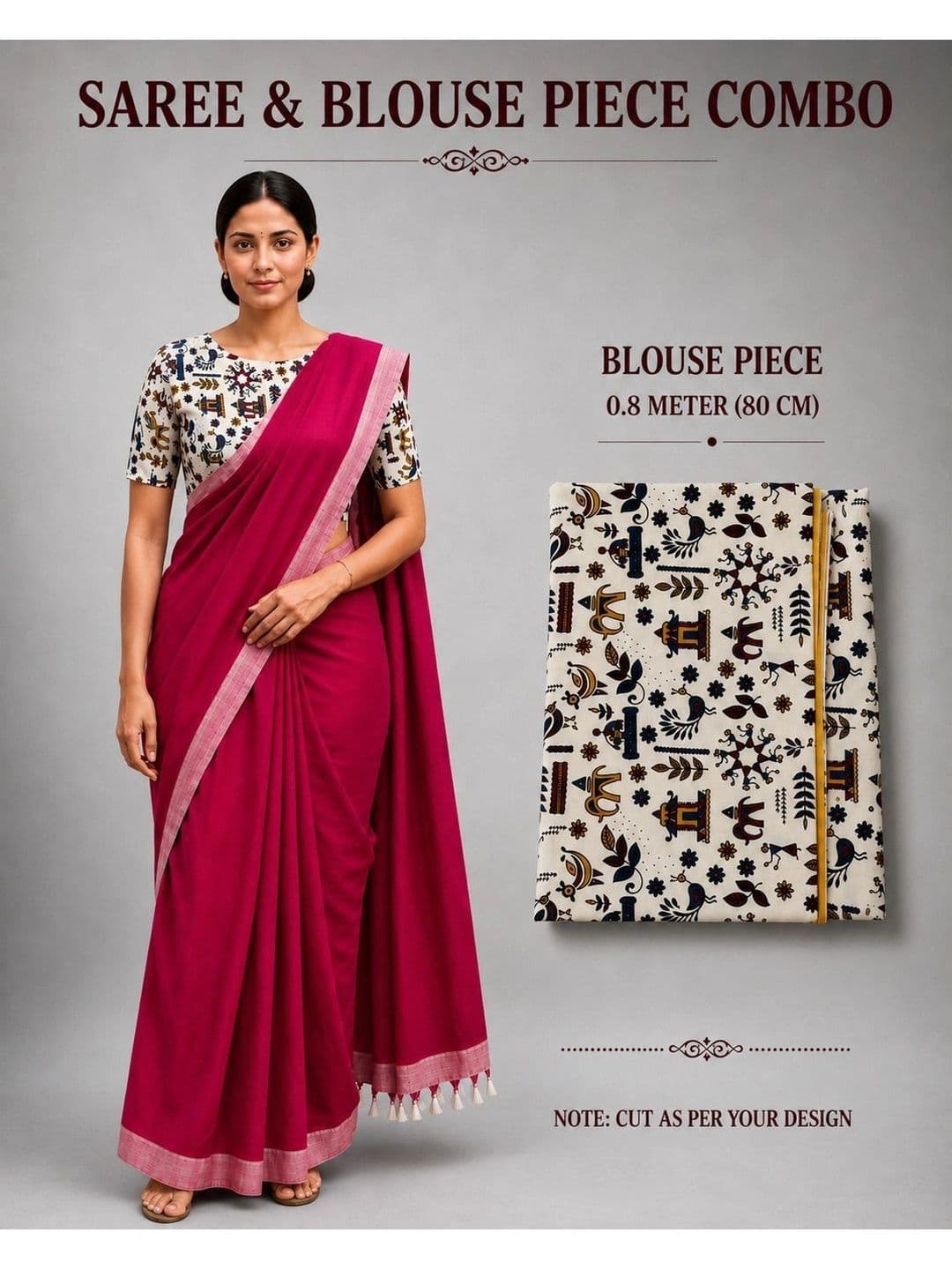 ACHOL Pure Cotton Saree thumbnail 2