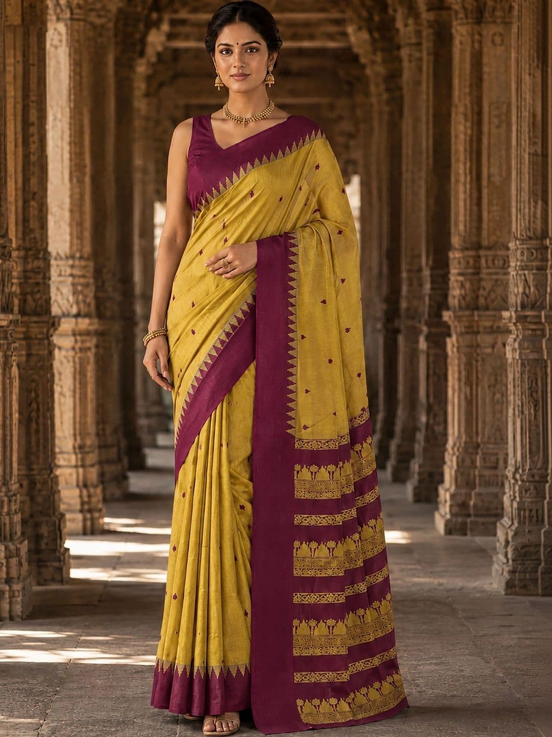 bigben textile Woven Design Zari Designer Kanjeevaram Saree thumbnail 2