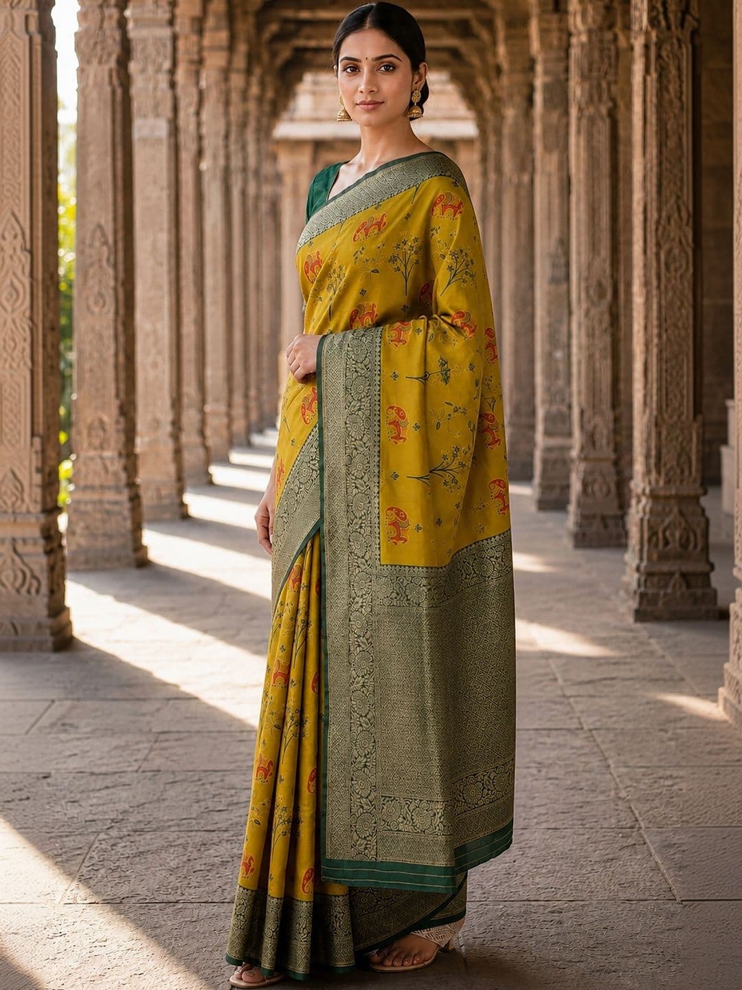 Dhaaga Ghar Woven Design Silk Blend Designer Banarasi Saree thumbnail 2