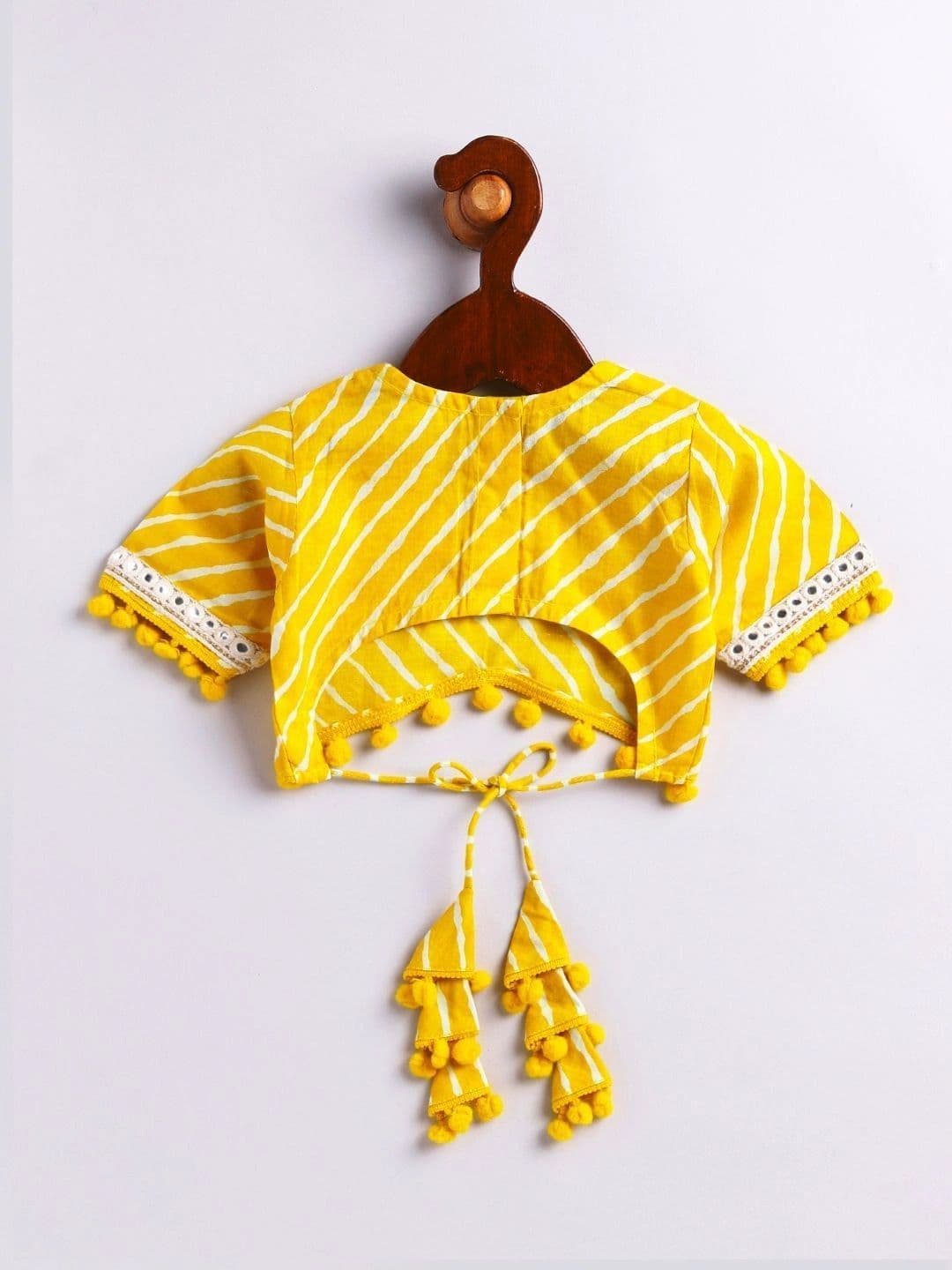 VASTRAMAY Girls Printed Mirror Work Ready to Wear Lehenga & Blouse Tassels thumbnail 2