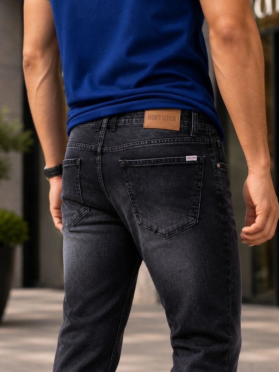 MUMS STITCH Men Regular Fit Mid-Rise Low Distress Jeans thumbnail 6