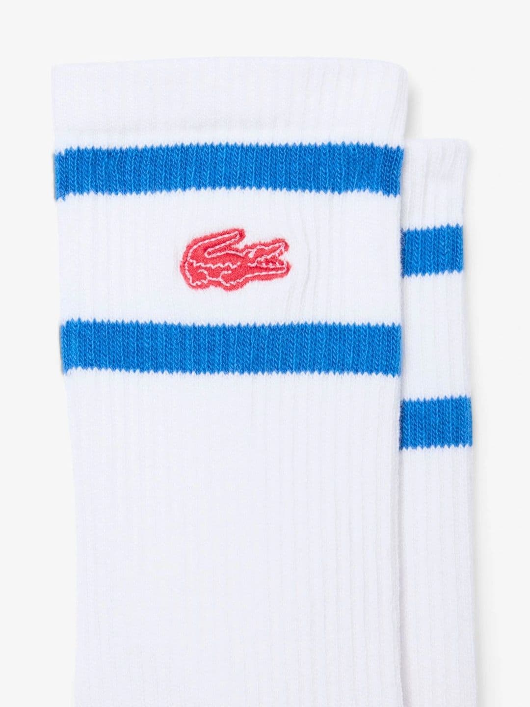 Lacoste Men Pack of 2 Cotton Assorted Striped Above Ankle Socks thumbnail 3
