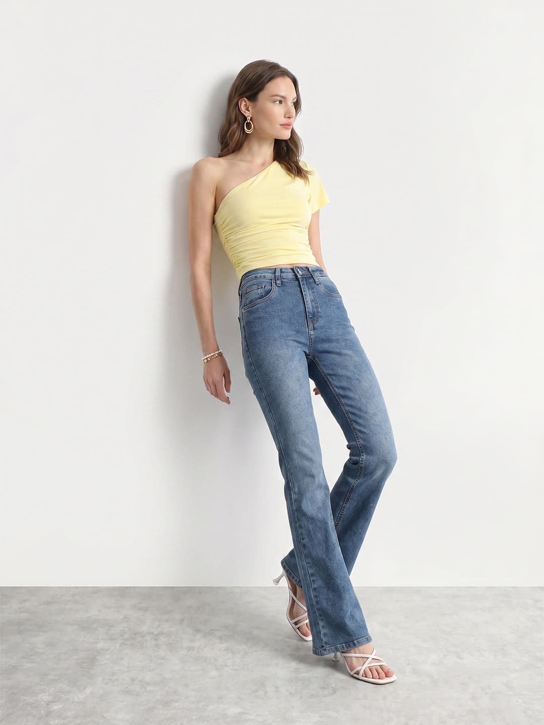 Mast & Harbour Women Bootcut Fit Stretchable Jeans thumbnail 2