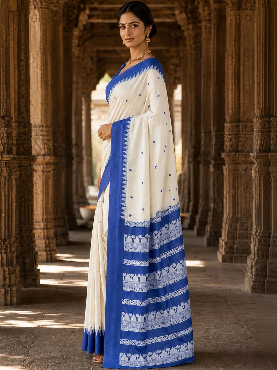 bigben textile Embroidered Designer Kanjeevaram Saree thumbnail 6