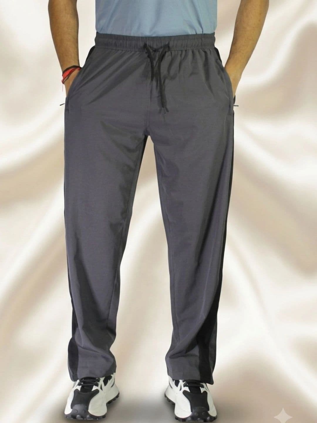 Bite and Style Men Straight Fit Colourblocked Training Track Pants - view 1