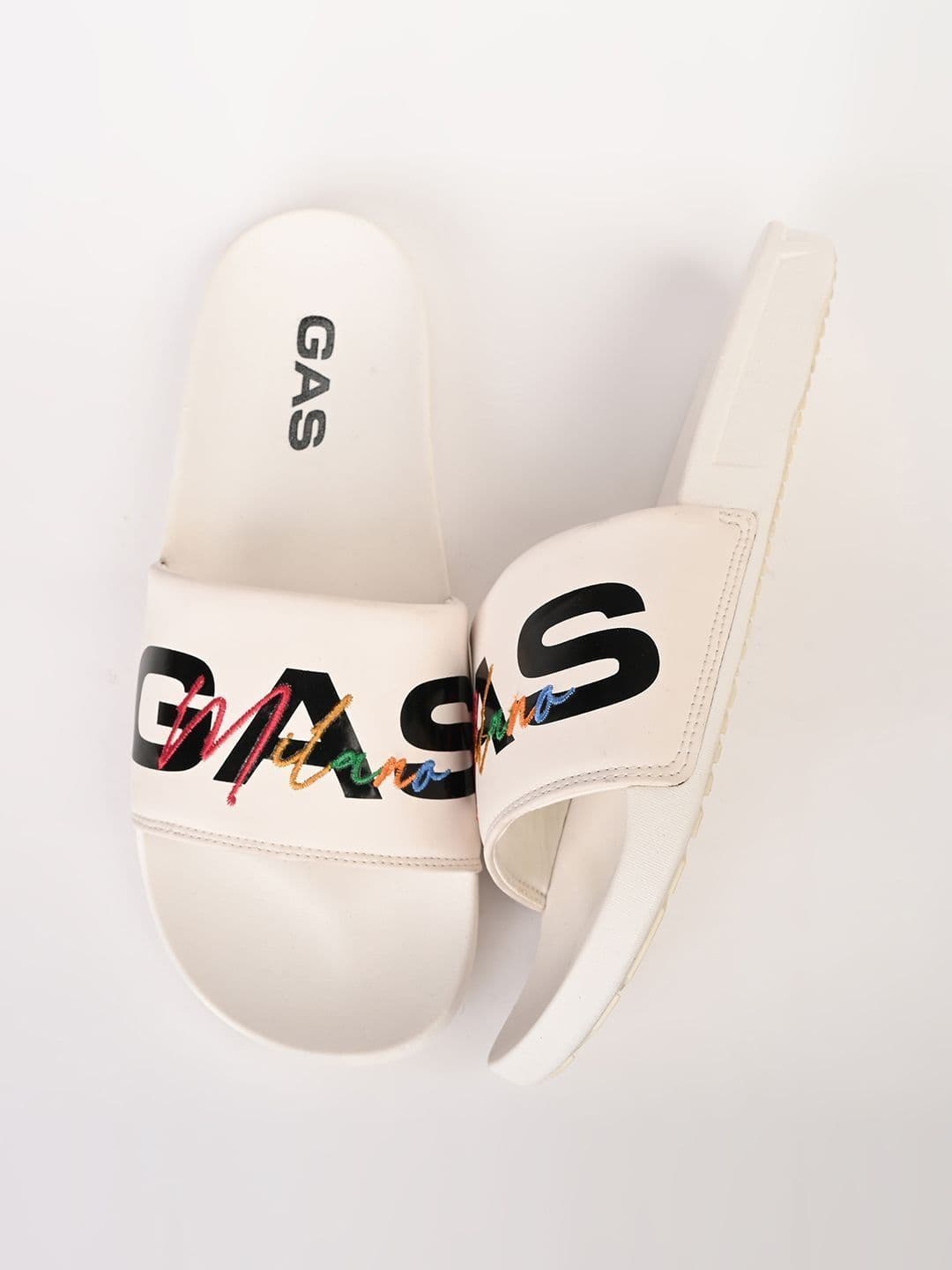 GAS Men  Foamflex White Slides - view 1