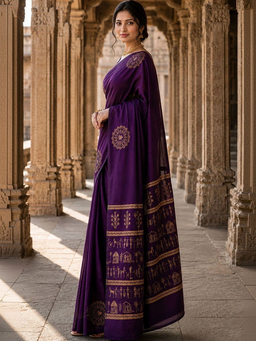 Dhaaga Ghar Woven Design Silk Blend Designer Banarasi Saree thumbnail 5