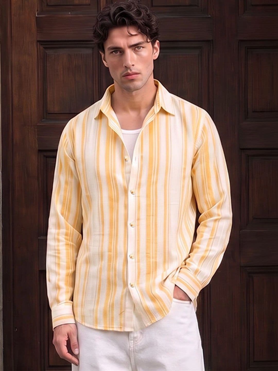 Powerlook Men Striped Casual Shirt thumbnail 4