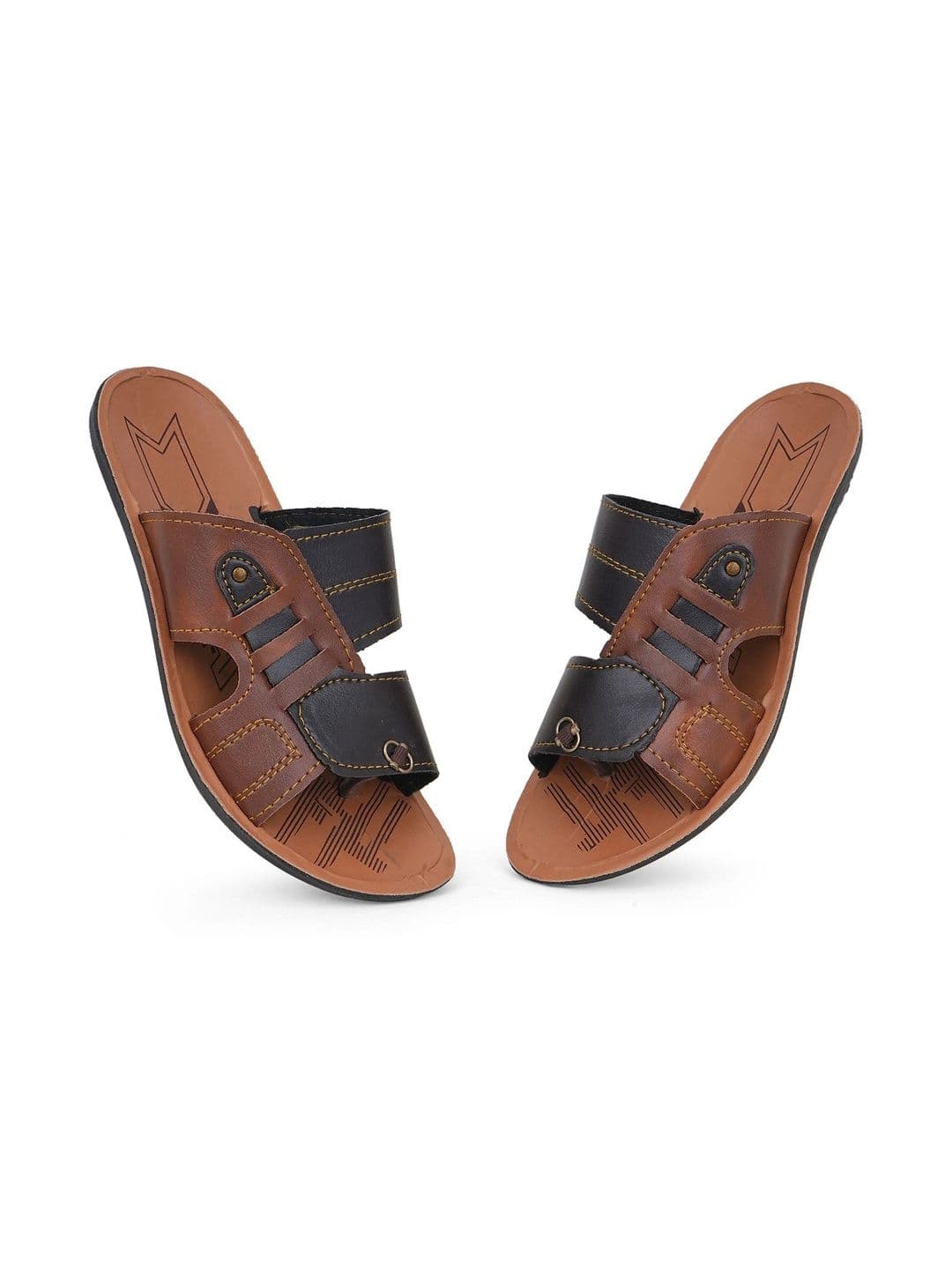 Kapani Fashion Men Colourblocked Croslite Sliders thumbnail 4