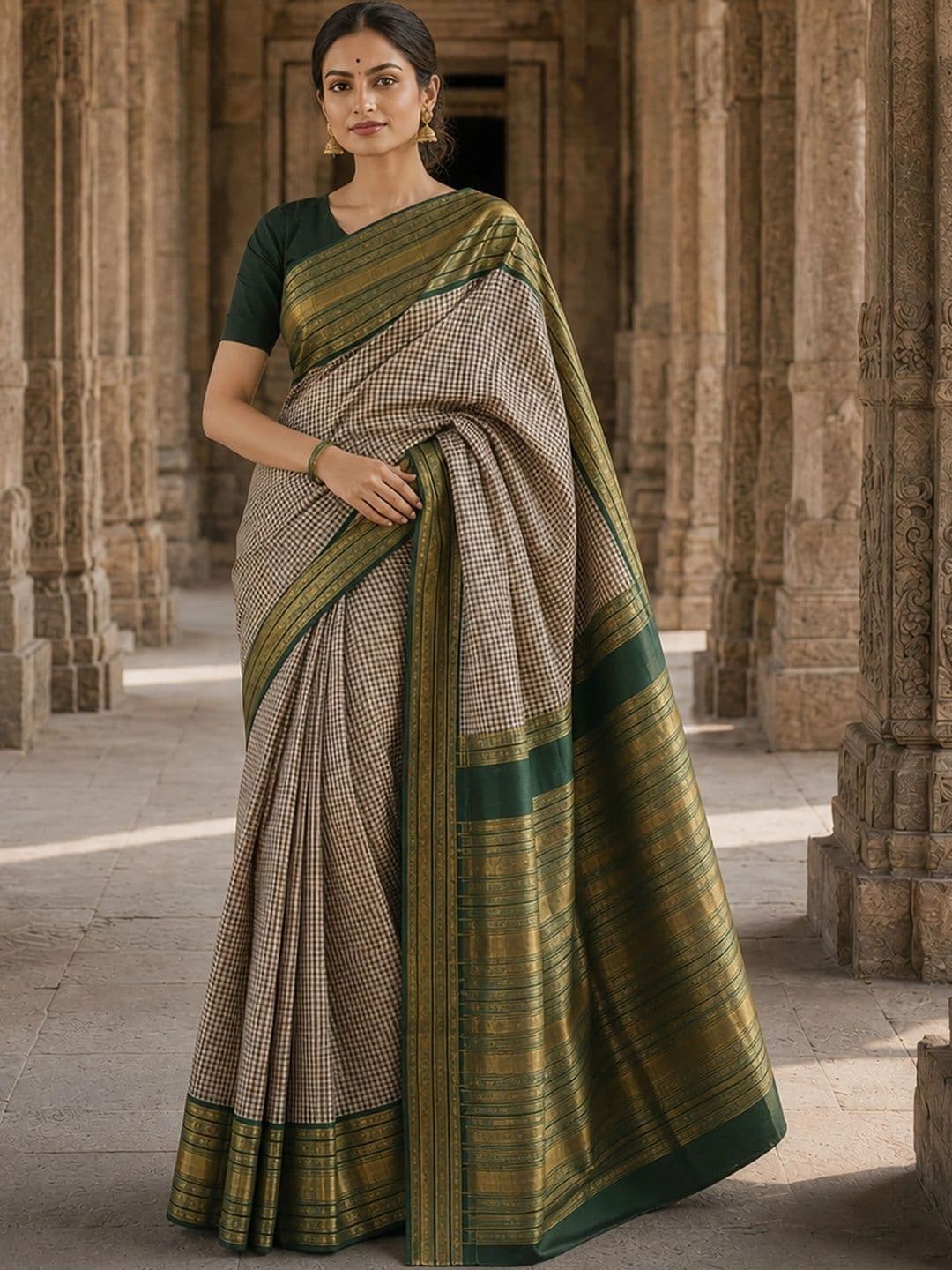 Anjaneya Sarees Women Design Zari Silk Blend Designer Banarasi Saree - view 1