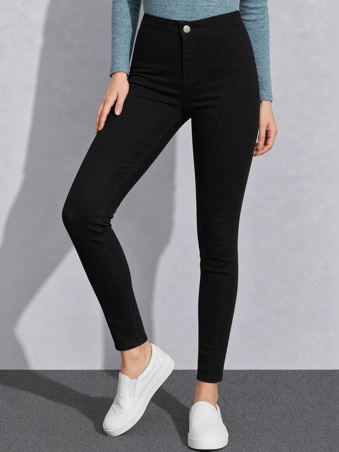 The Roadster Lifestyle Co Women No Fade Clean Look Skinny Fit Jeans thumbnail 5