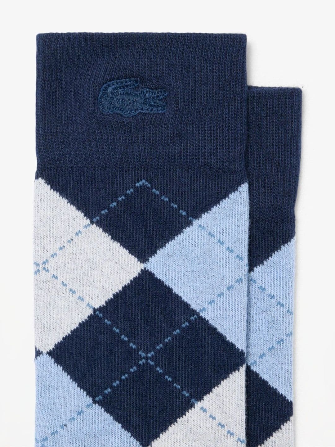 Lacoste Men Pack of 2 Cotton Assorted Patterned Calf Length Socks thumbnail 2