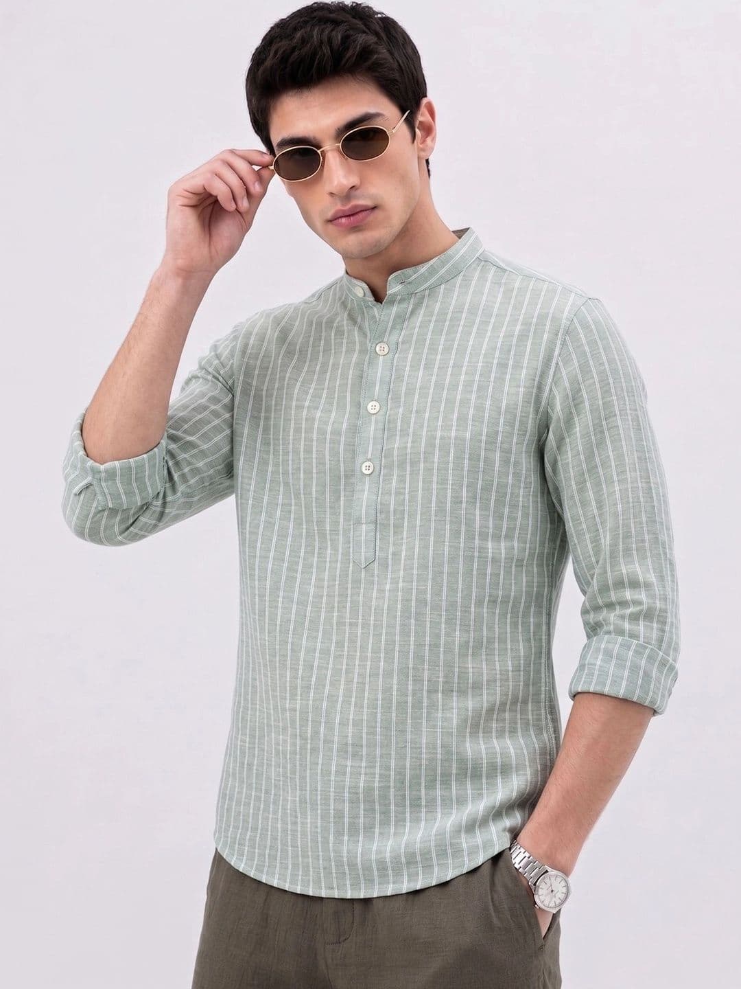 MAAHI FABS Men Striped Kurta - view 1
