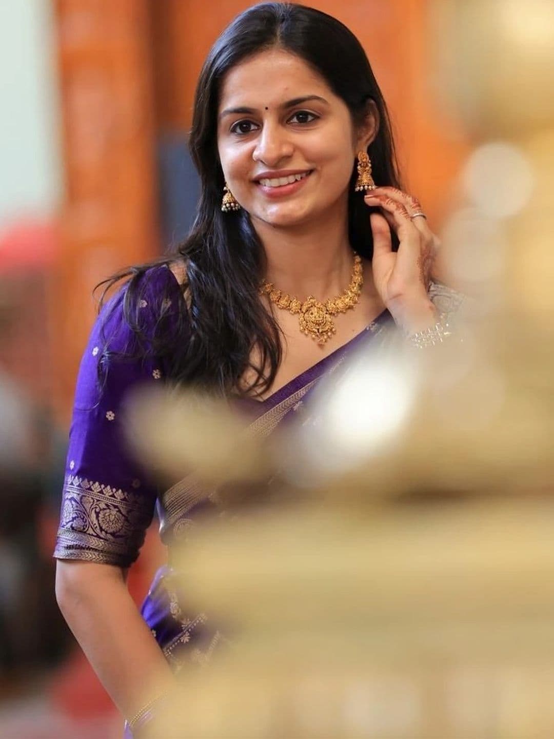 ADIANADI Zari Silk Cotton Banarasi Saree thumbnail 2