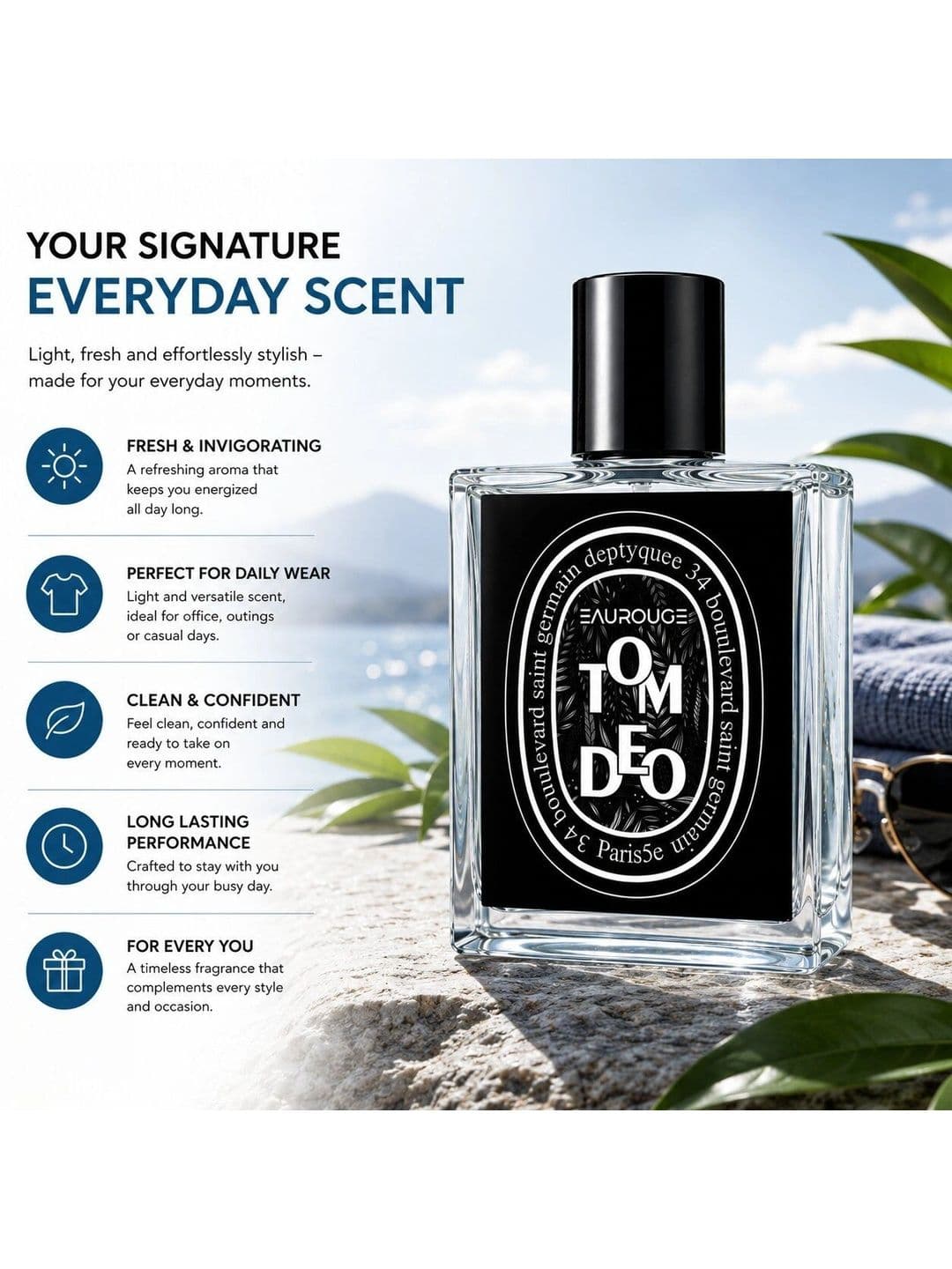 EAUROUGE Tom Deo Long-Lasting Eau De Parfum - 50 ml thumbnail 2