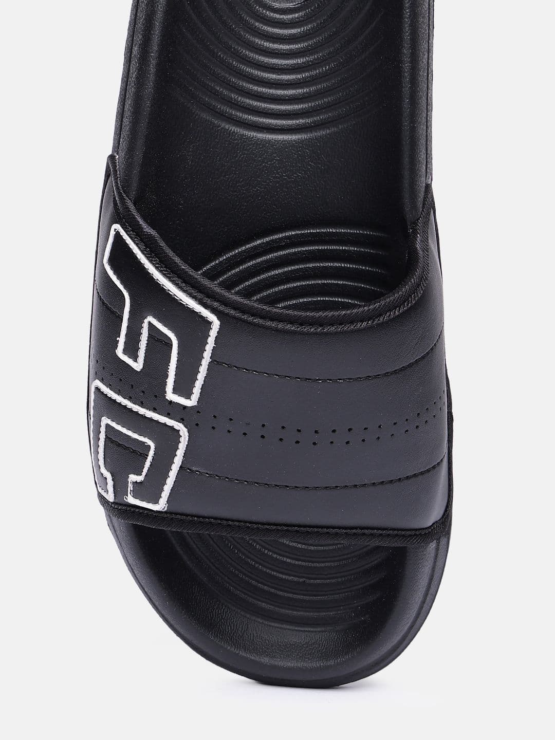 FCUK Men Brand Logo Printed Textured Sliders thumbnail 3