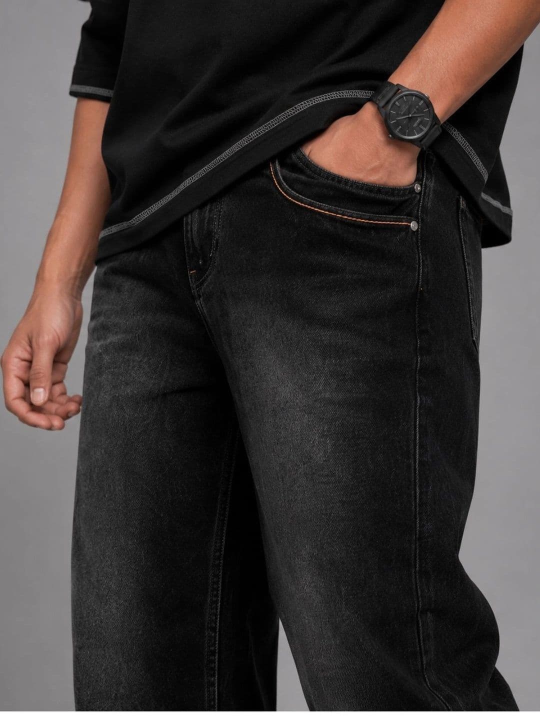 MUMS STITCH Men Straight Fit Mid-Rise Jeans thumbnail 5