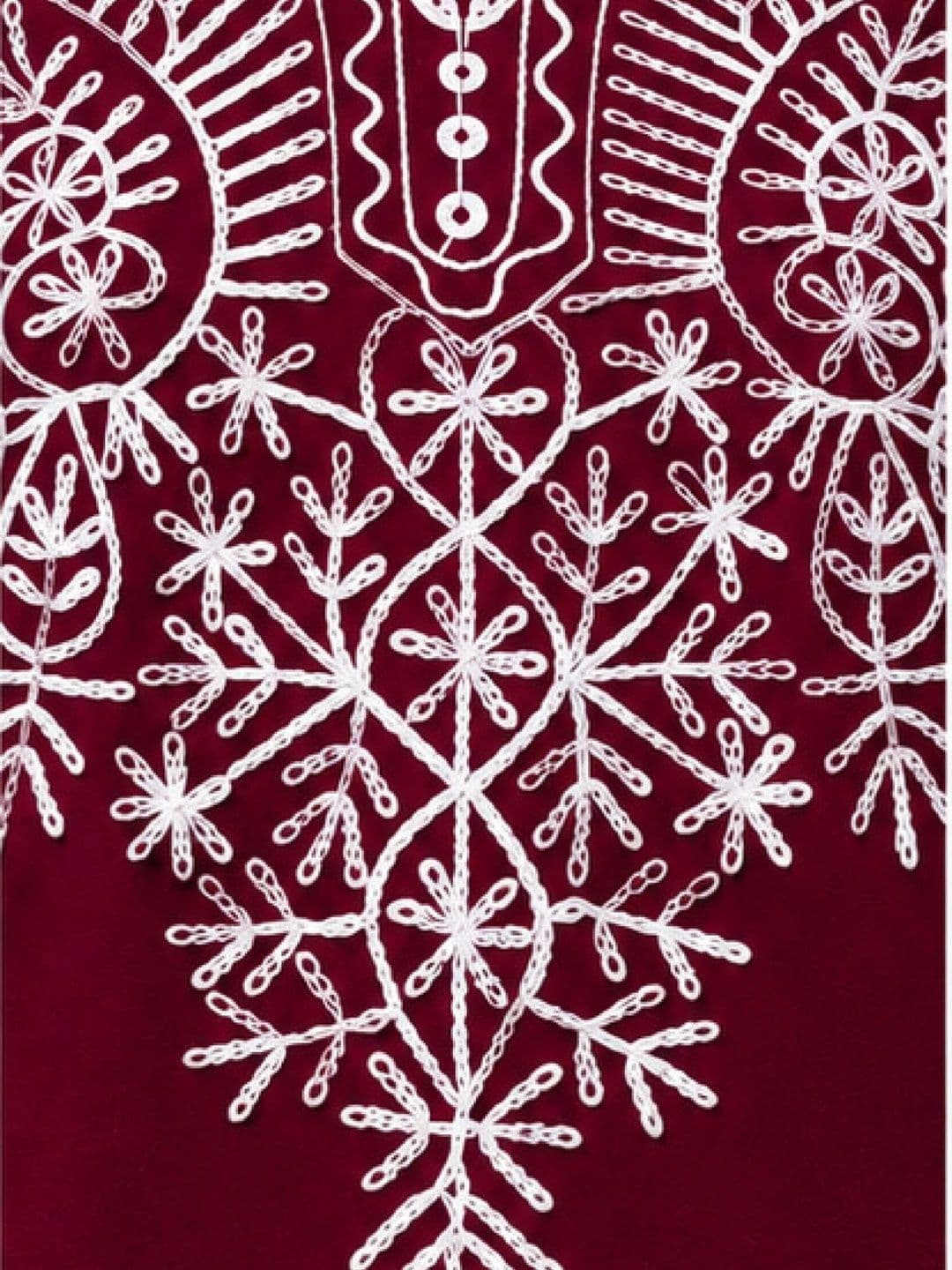 AFFLEON Women Embroidered Thread Work Woollen Kurta thumbnail 4