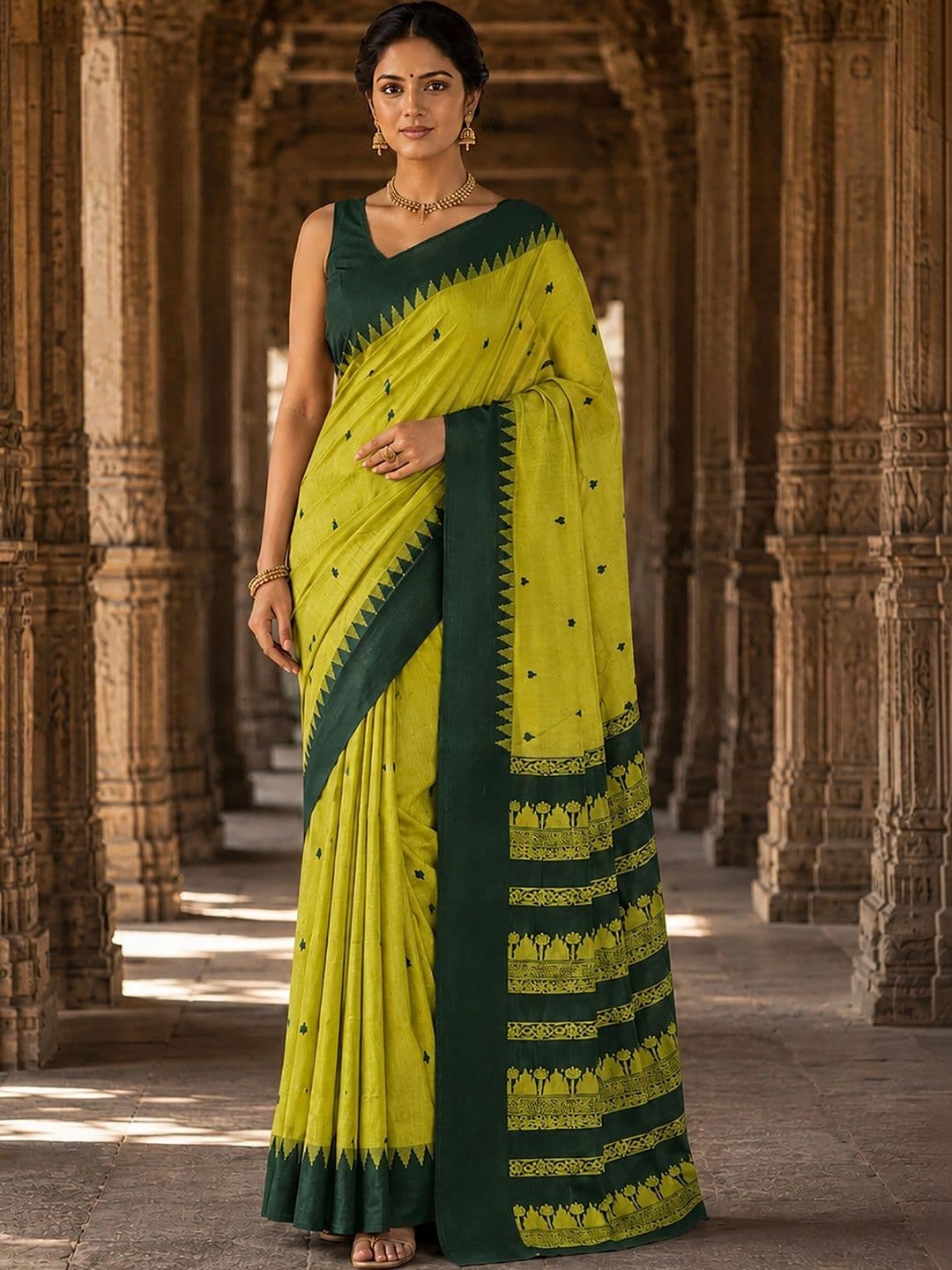 bigben textile Woven Design Designer Kanjeevaram Saree thumbnail 3