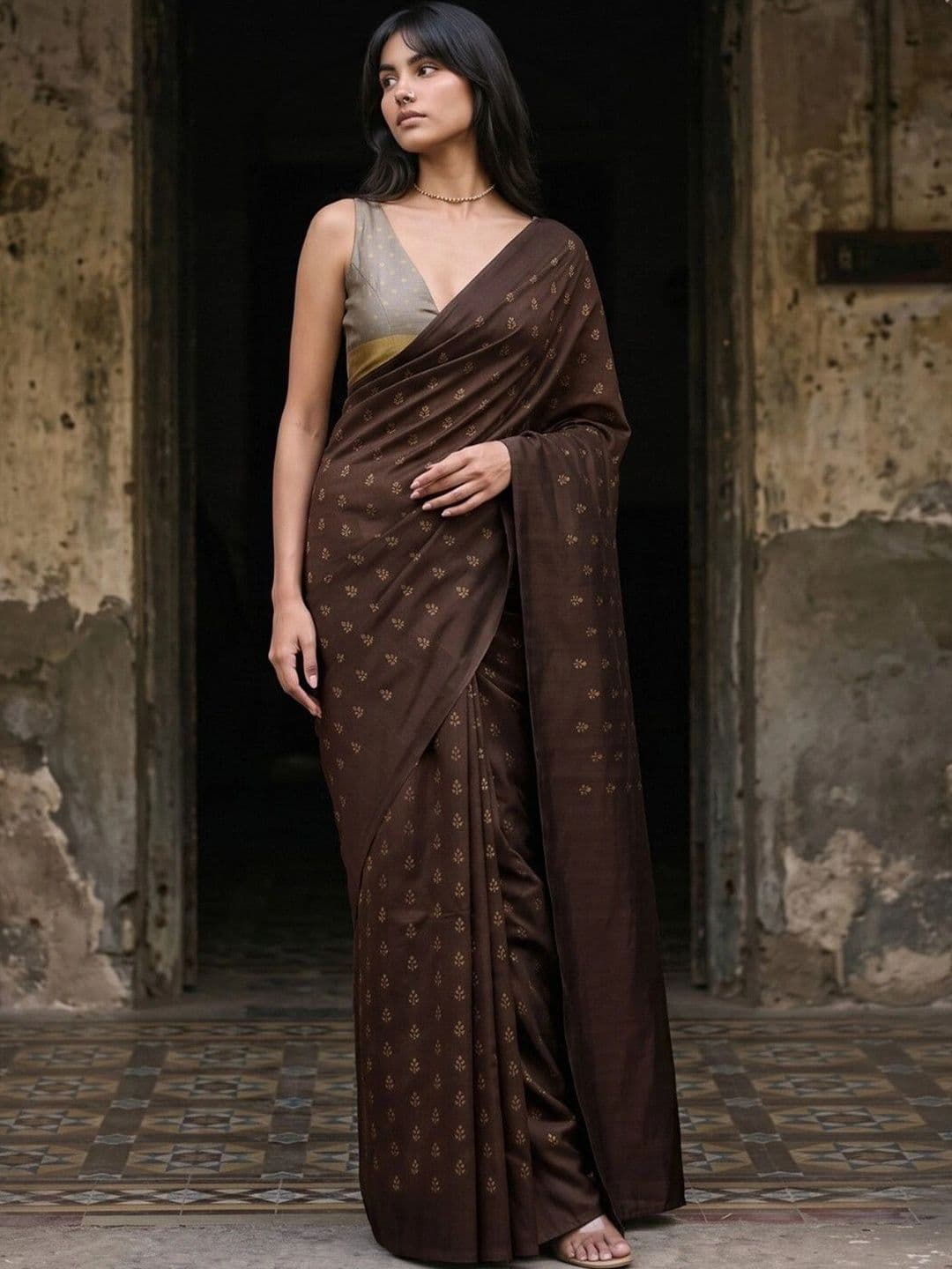 SAARA Zari Silk Blend Saree - view 1
