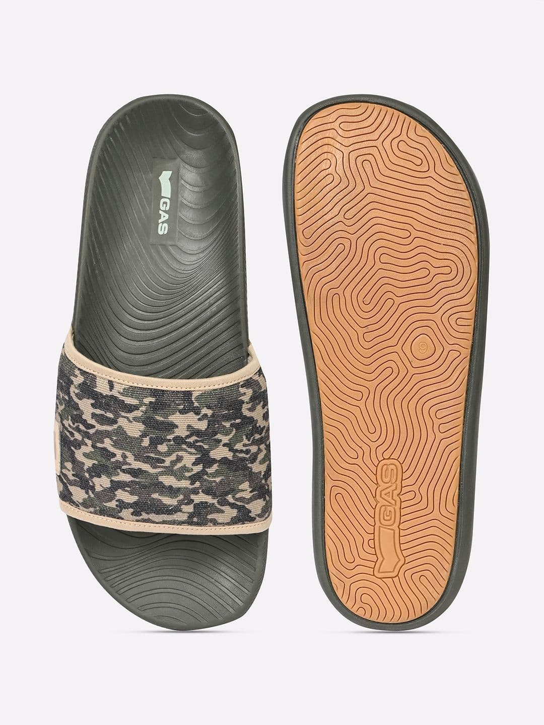 GAS Men NeoSplash Olive Beige Slides thumbnail 2