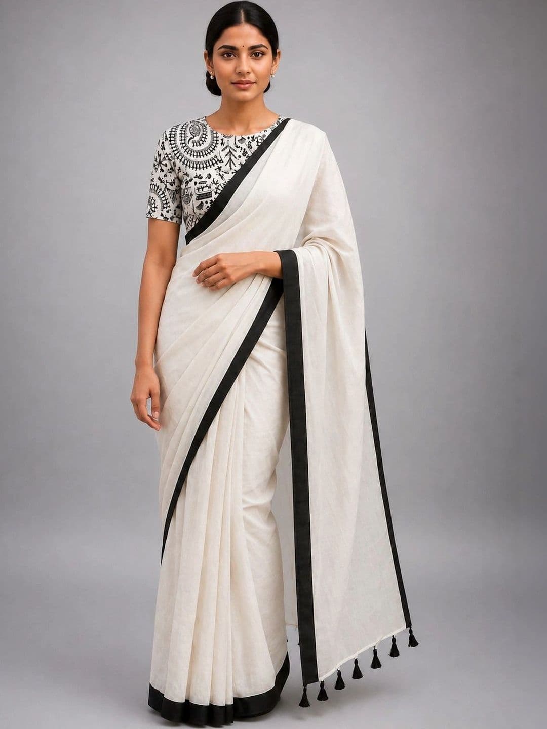 READYMART Warli Pure Cotton Saree - view 1