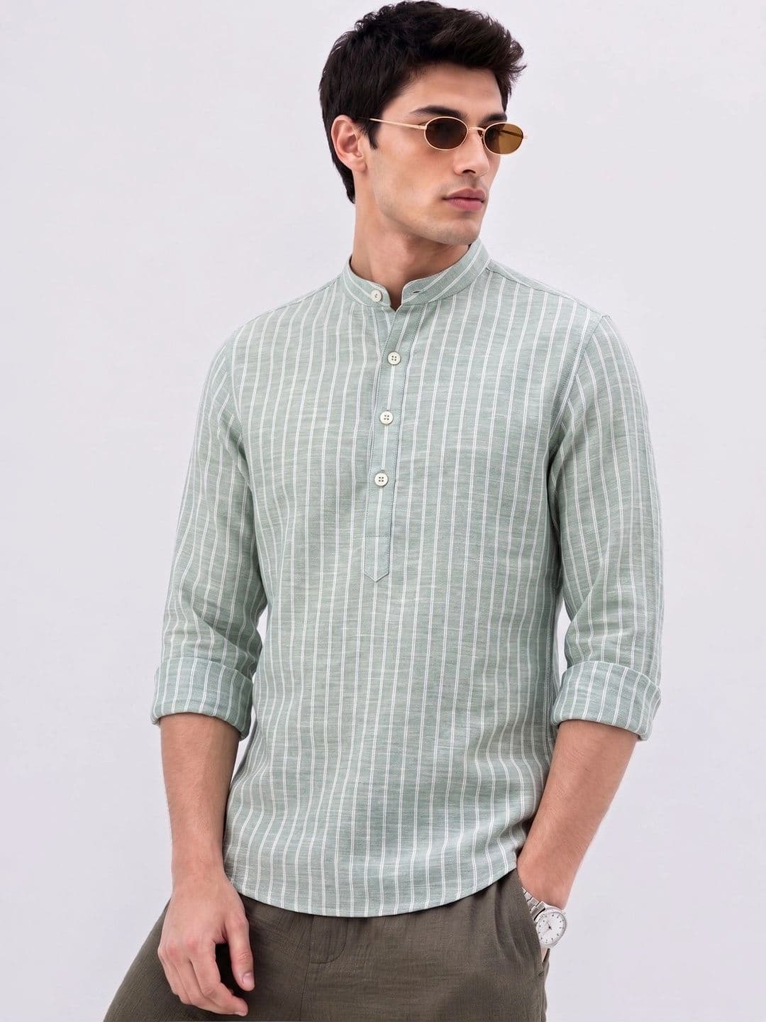 MAAHI FABS Men Striped Kurta thumbnail 6