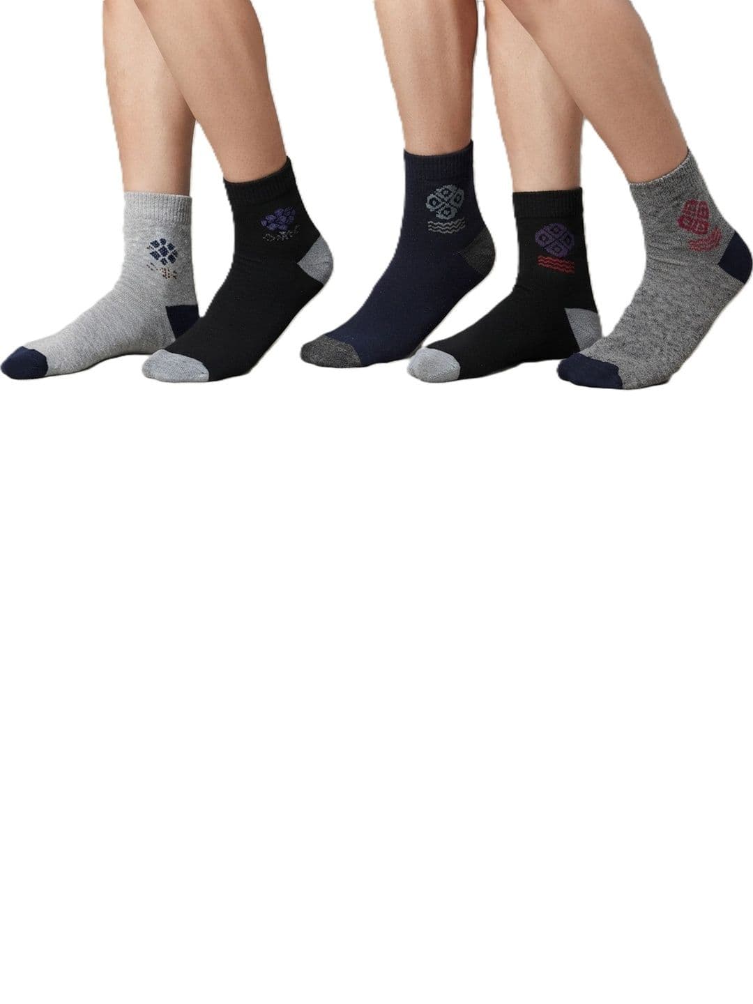 TINY HANDS Men Pack of 3 Cotton Assorted Patterned Above Ankle Socks - view 1