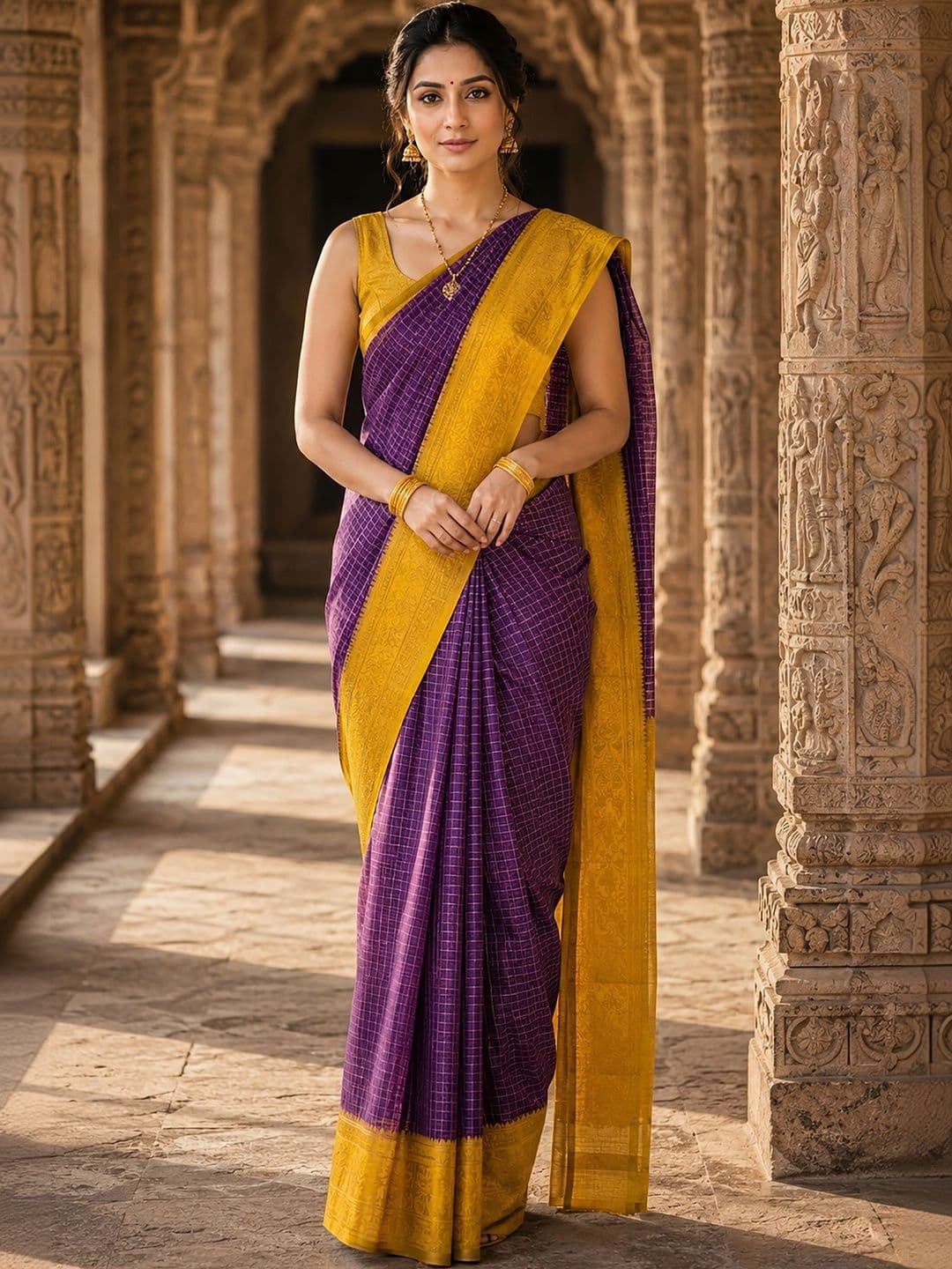 Dhaaga Ghar Woven Design Silk Blend Designer Banarasi Saree - view 1