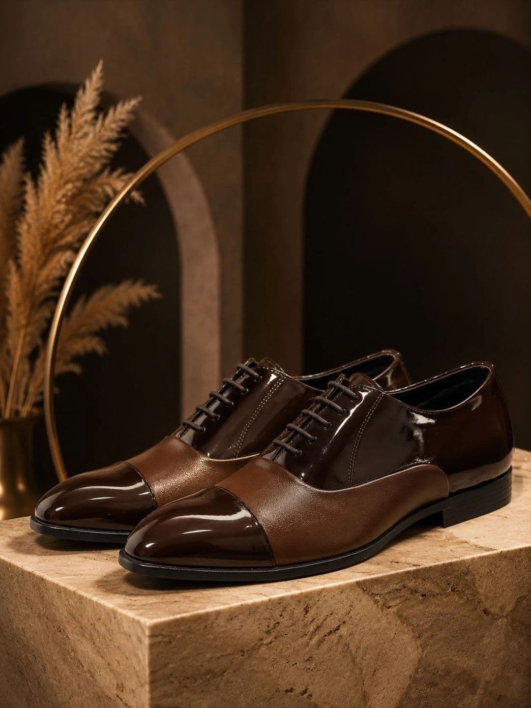 House of Pataudi Men Round Toe Lace-Ups Oxfords Formal Shoes - view 1