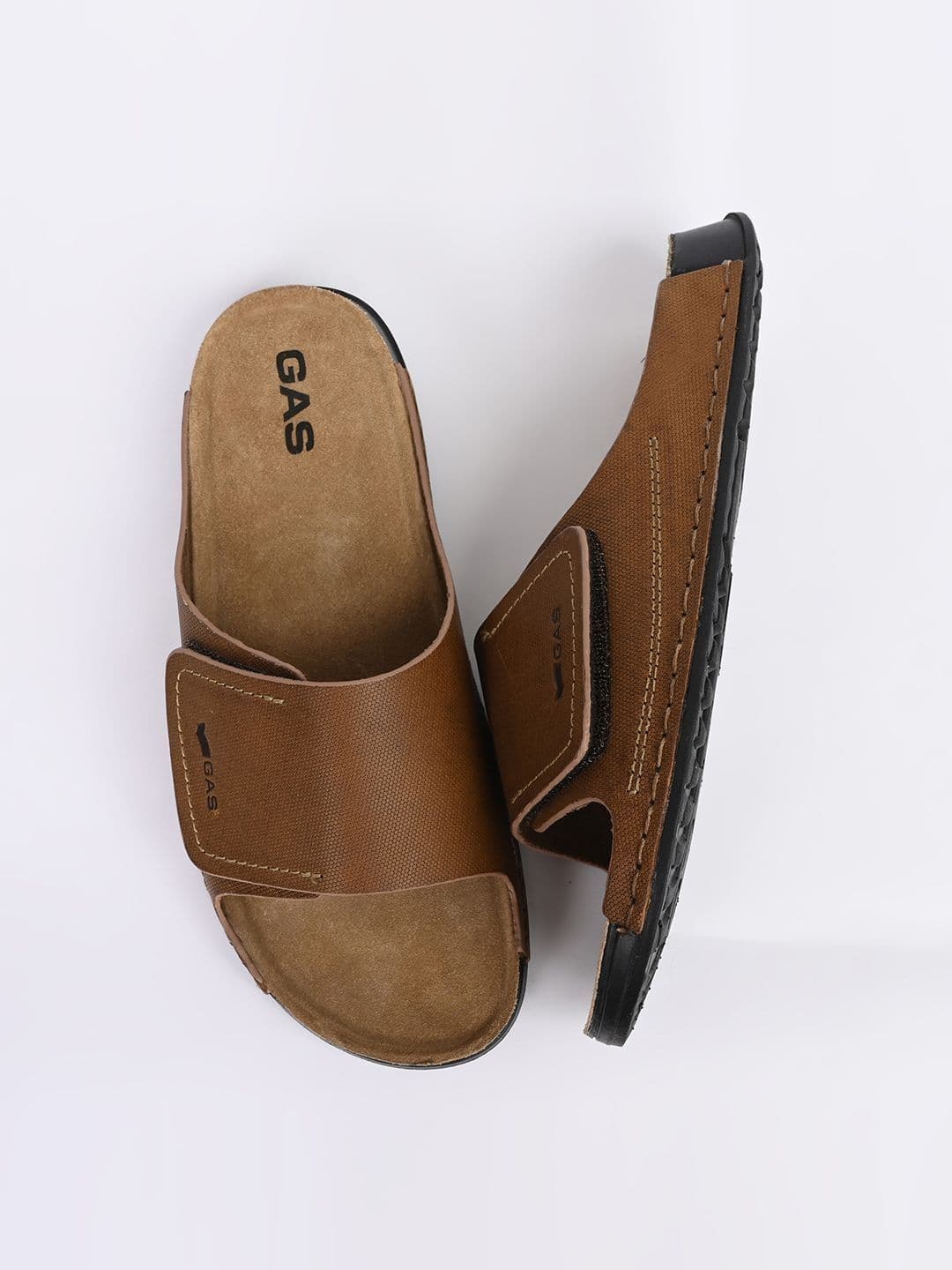 GAS Men Iconico Tan Coloured Sandals thumbnail 2