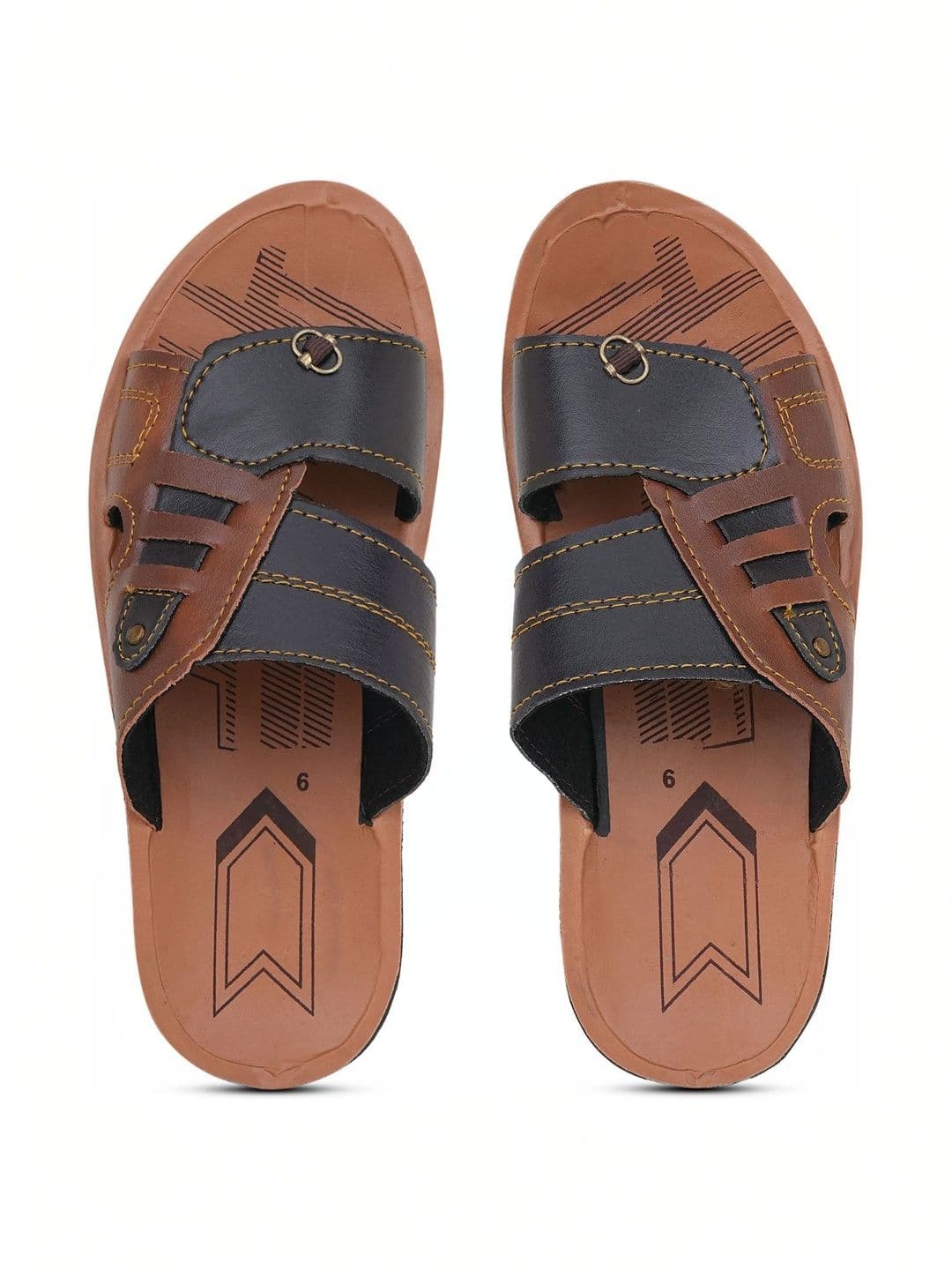 Kapani Fashion Men Colourblocked Croslite Sliders thumbnail 2