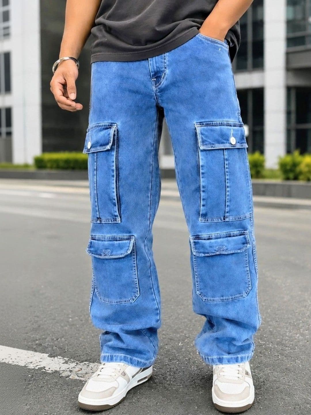 FICTION Men Comfort Relaxed Fit Mid-Rise Stretchable Jeans - view 1