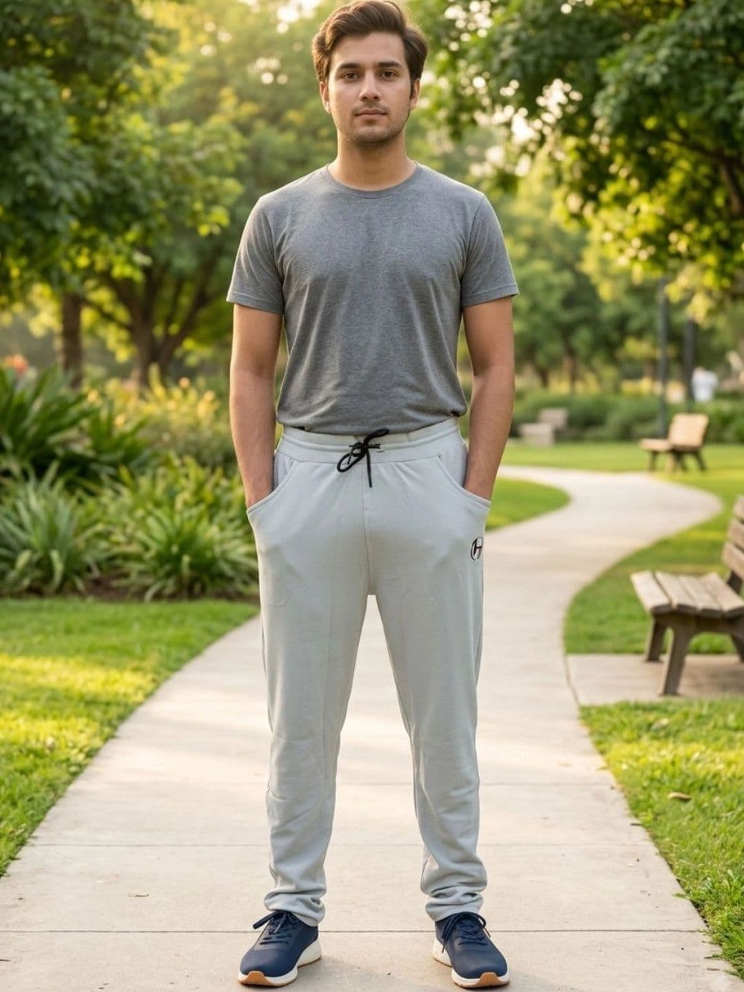Bite and Style Men Slim Fit Brand Logo Training Track Pants - view 1