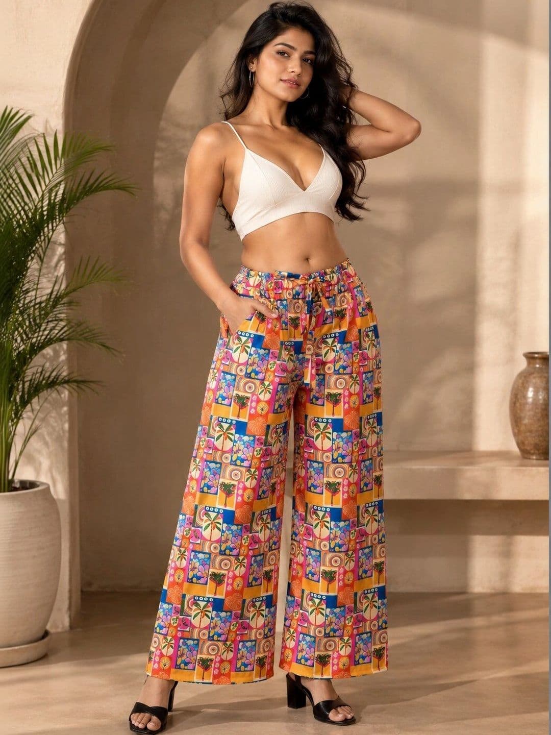 VSP CREATION Women Quirky Printed Palazzos - view 1