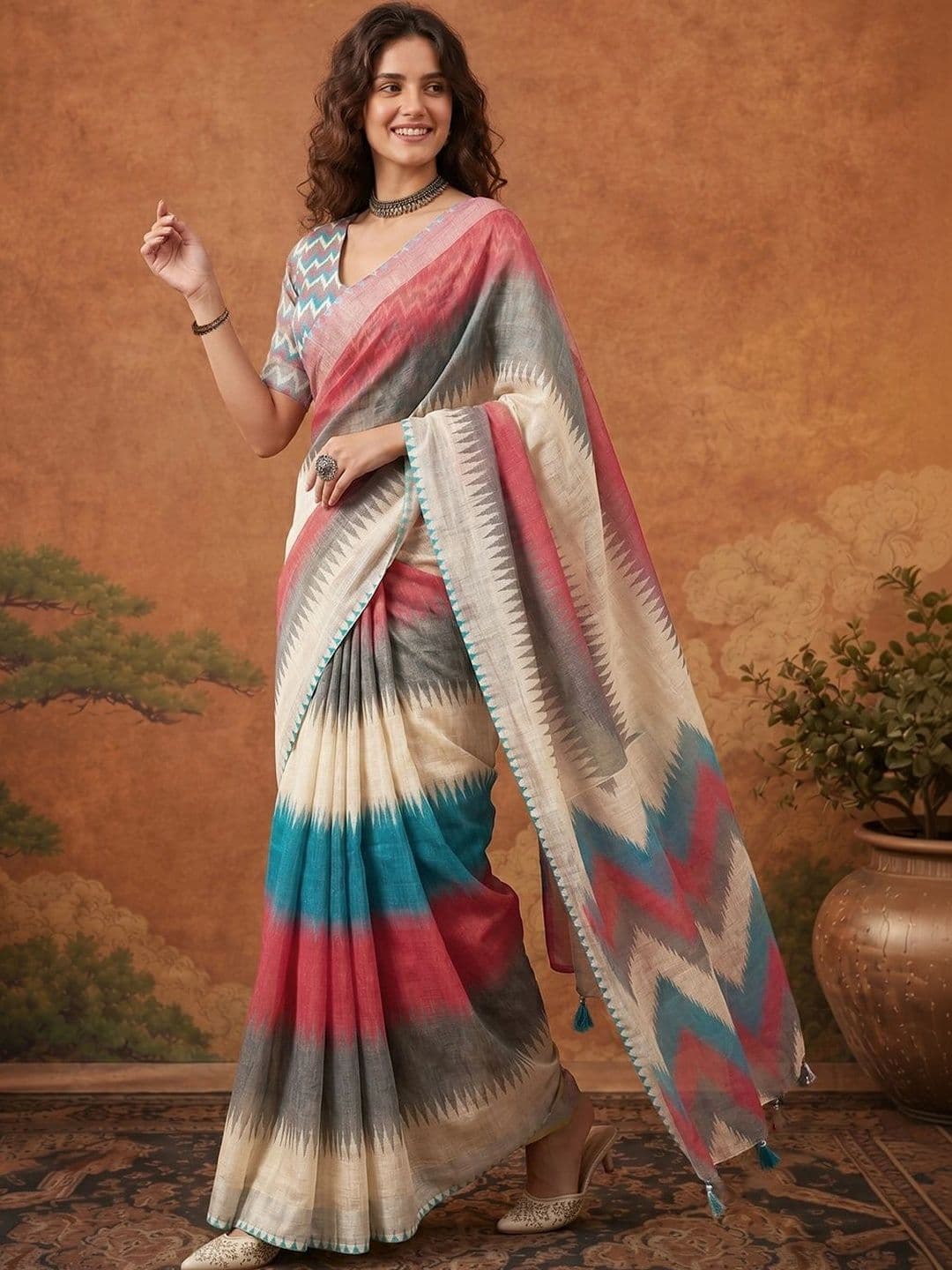 Suha Silk Blend Saree - view 1