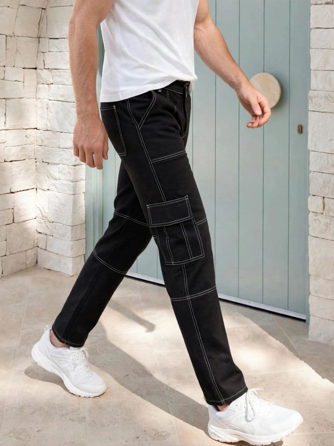 FLARING Men Classic Regular Fit Mid-Rise Stretchable Jeans thumbnail 5