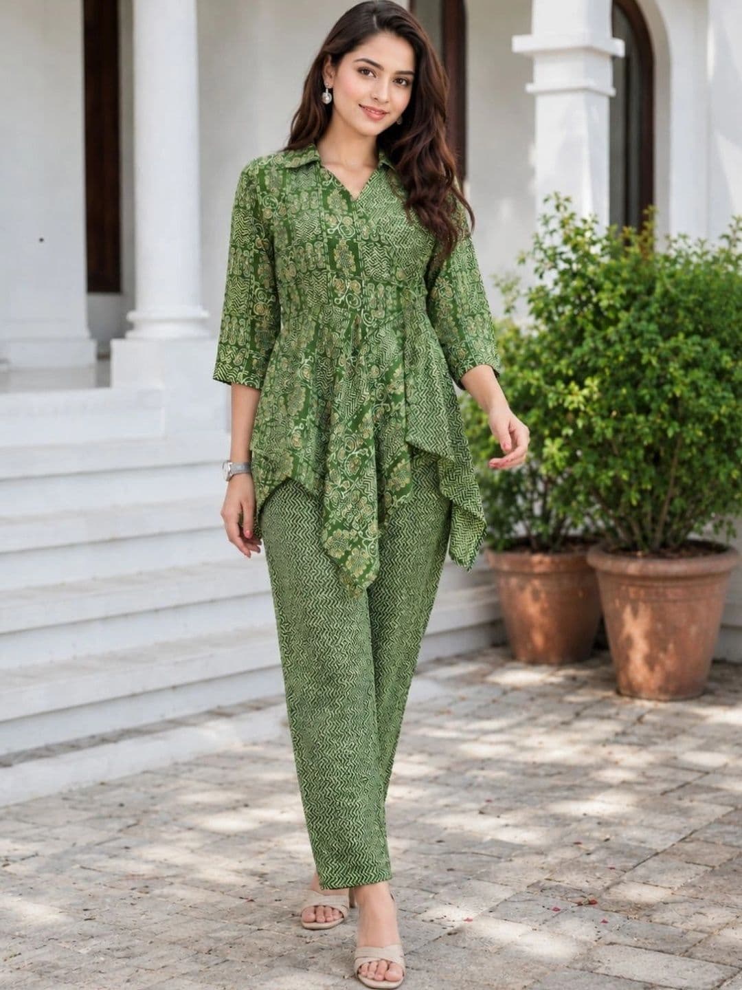 PEACH PIPER Women Printed Top with Trousers - view 1