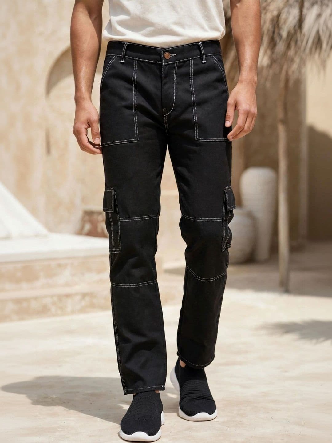 FLARING Men Classic Regular Fit Mid-Rise Stretchable Jeans - view 1