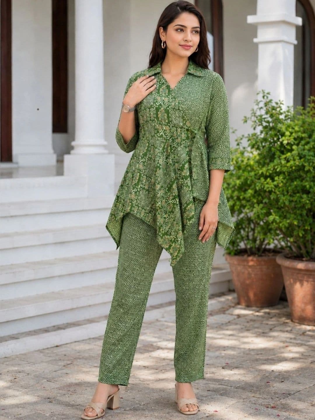 PEACH PIPER Women Printed Top with Trousers thumbnail 6