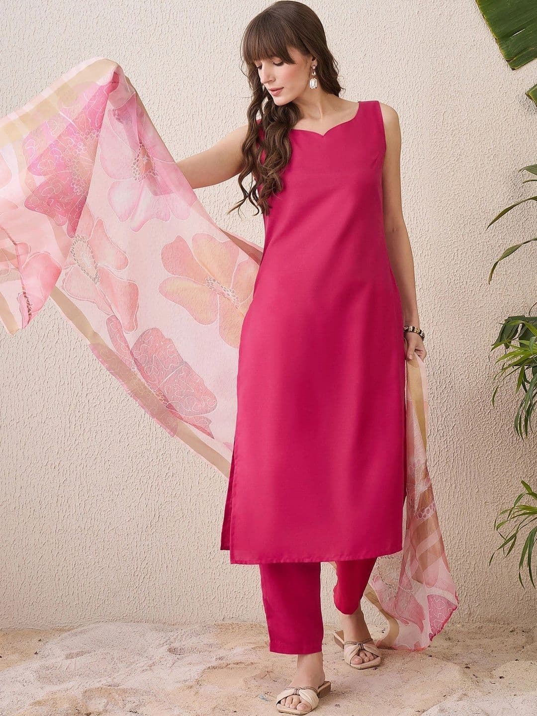 Anouk Women Floral Regular Kurta with Trousers & With Dupatta - view 1
