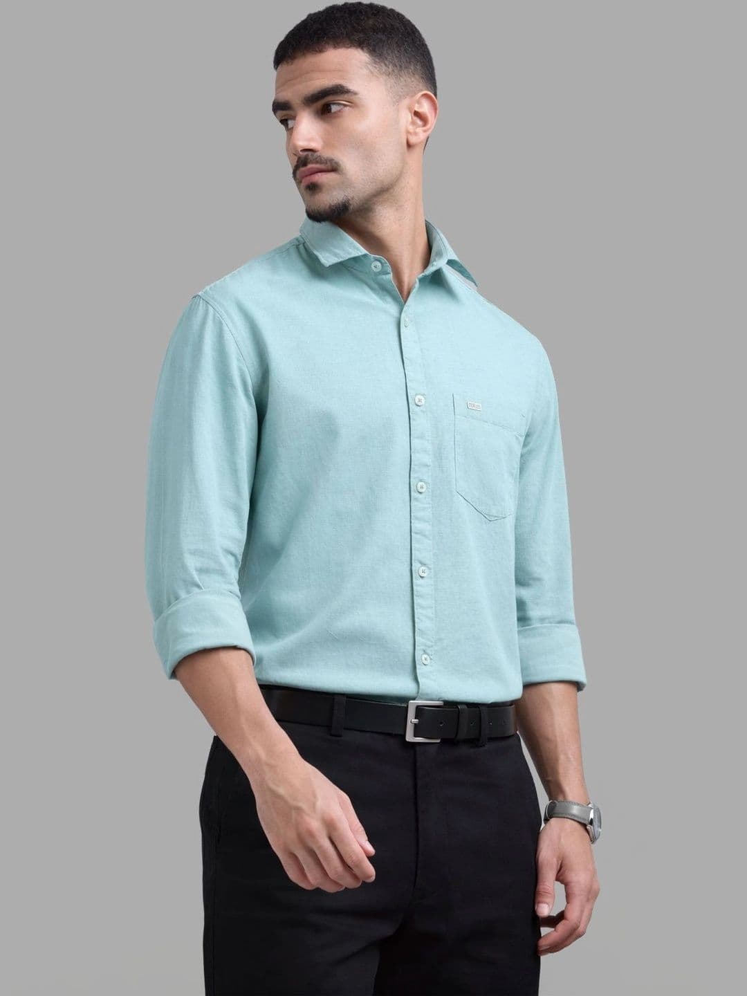 U.S. PITCHERS Men Modern Slim Fit Casual Shirt thumbnail 2