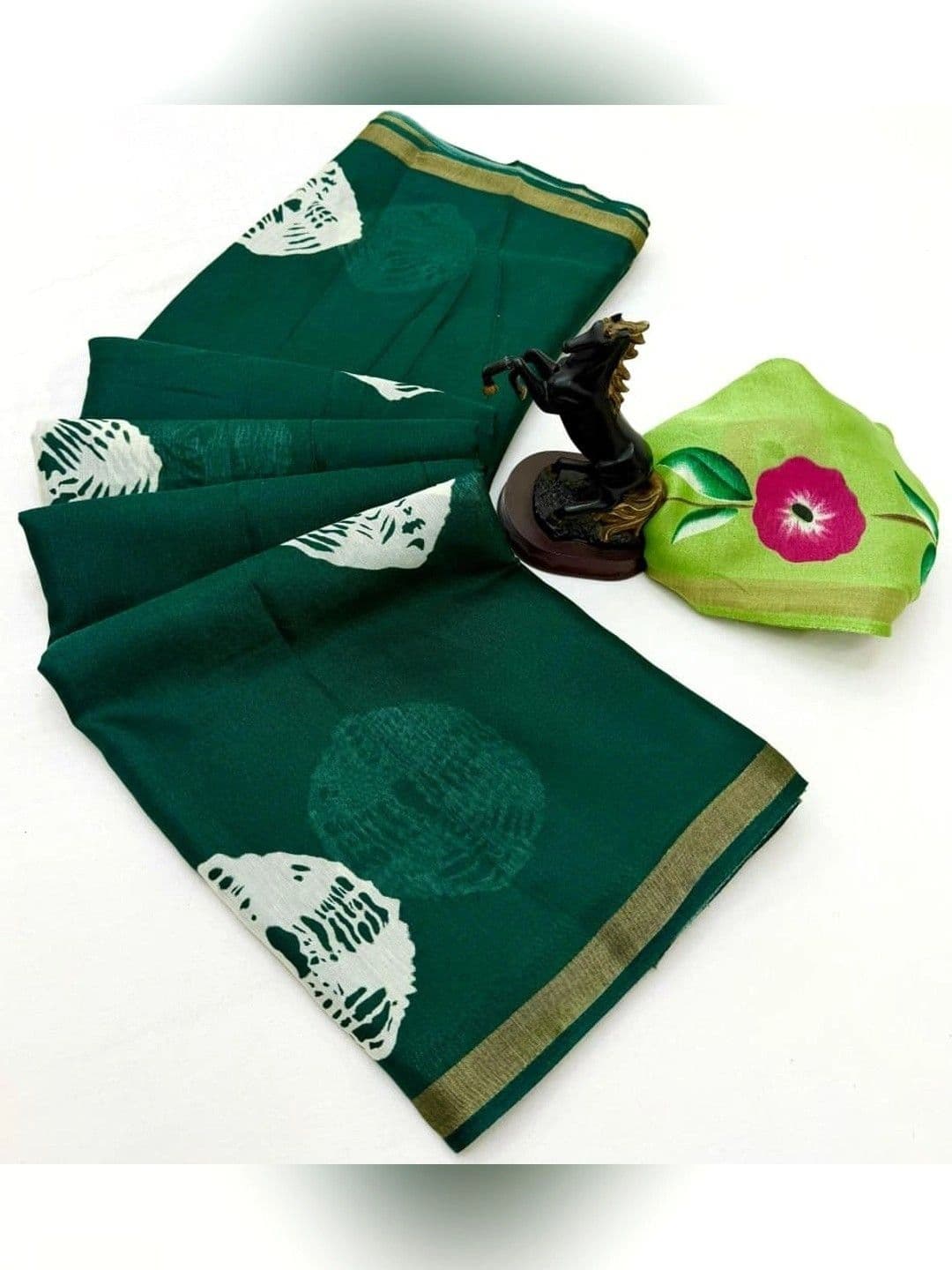 Peachmode Bandhani Saree thumbnail 2