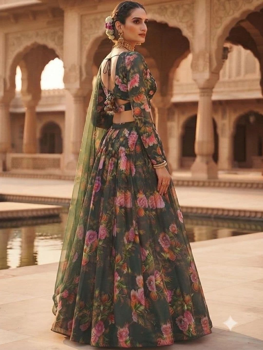 Indi Kal Printed Ready to Wear Lehenga & Blouse With Dupatta thumbnail 5