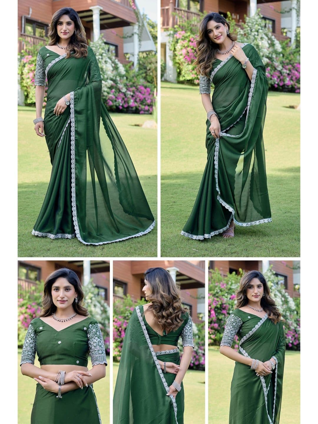 K 5 Fashion Embroidered Pure Georgette Fusion Ikat Saree thumbnail 2