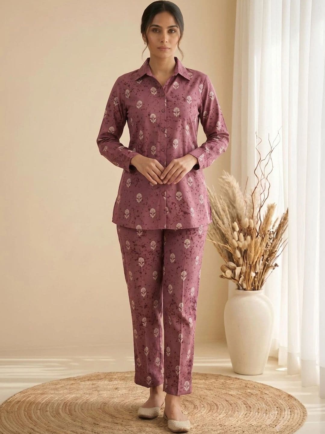 Meena Bazaar Women Ethnic Motifs Printed Regular Kurti with Trousers - view 1