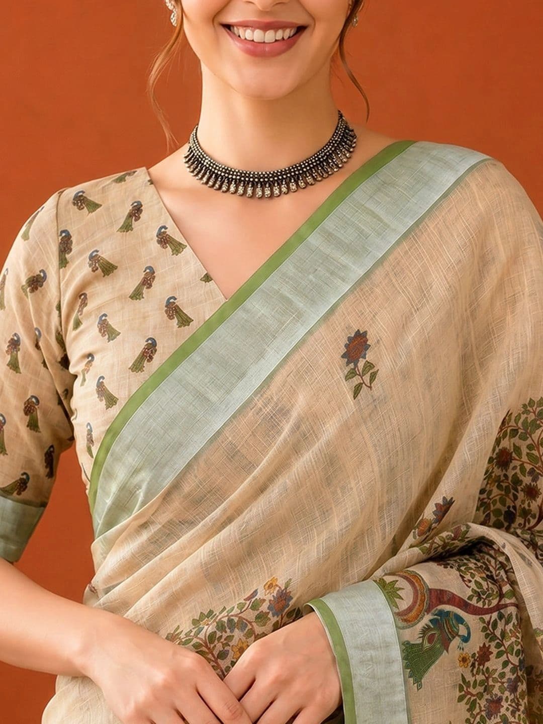 Suha Silk Blend Saree thumbnail 7